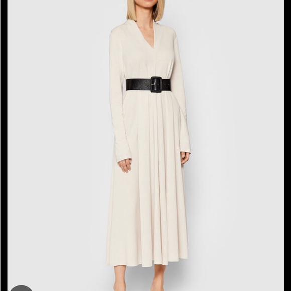 Robe de jour Caladio 36260616 Beige Relaxed Fit by MaxMara - Picture 7 of 8